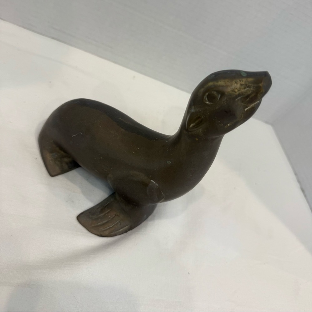 Seal Sea Lion Brass • Vintage Coastal Perfection Heavy Solid - Picture 2 of 10